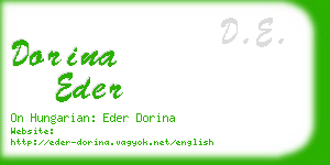dorina eder business card